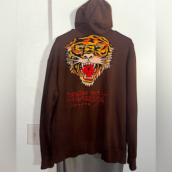 Christian Audigier rare mint French terry oversized large men’s ed hardy - Picture 16 of 17